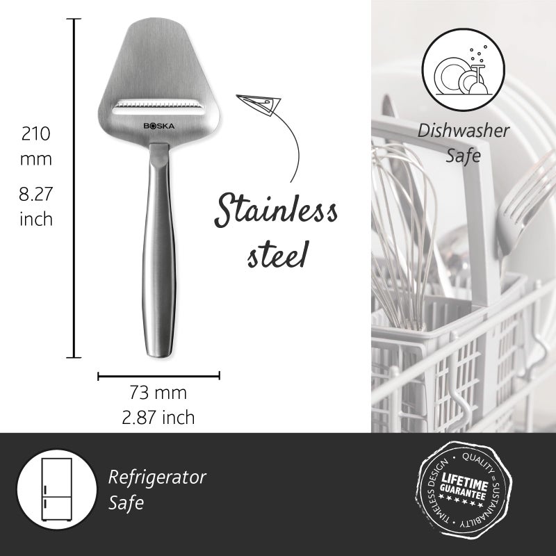 Boska Stainless Steel Cheese Slicer - Copenhagen For All Types of Cheese - Multi-Functional Cheese Slicer - Handheld Slicer - Silver Non-Stick - Dishwasher Safe - For Kitchen Cooking - Image 5
